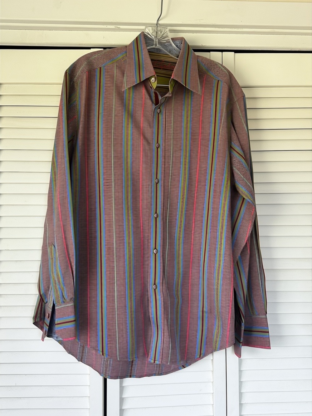 Robert Graham Men's Striped Button-Down Shirt - Brown, Blue, Pink, Green